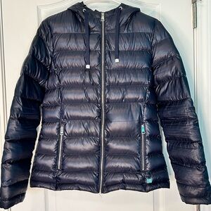Andrew Marc Women's Premium Down Packable Navy Blue Puffer Jacket Size Small